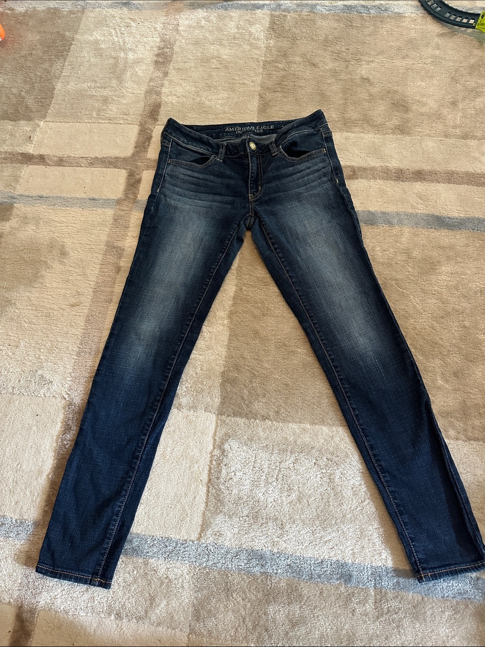 American Eagle Outfitters Dark Blue Skinny Jeans - Womens